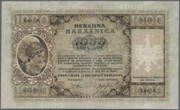 Deutschland - Nebengebiete Deutsches Reich: Deutsche Besetzung Laibach 1000 Lire 1944, Ro. 615, Star - Andere & Zonder Classificatie