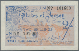 Deutschland - Nebengebiete Deutsches Reich: Jersey 2 Shillings ND Ro. 658b In Erhaltung: XF. - Sonstige & Ohne Zuordnung