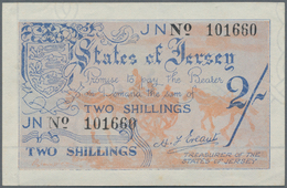 Deutschland - Nebengebiete Deutsches Reich: Jersey 2 Shillings ND Ro. 658b In Erhaltung: XF. - Andere & Zonder Classificatie