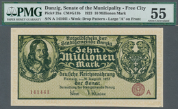 Deutschland - Nebengebiete Deutsches Reich: Danzig, 10 Mllionen Mark, 31.8.1923, Pick 25a, Mit Wz., - Andere & Zonder Classificatie