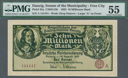 Deutschland - Nebengebiete Deutsches Reich: Danzig, 10 Mllionen Mark, 31.8.1923, Pick 25a, Mit Wz., - Altri & Non Classificati