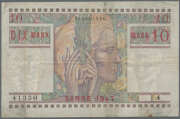 Deutschland - Nebengebiete Deutsches Reich: Saarland, 10 Mark 1947 Ro. 870 Mit Normalen Gebrauchsspu - Sonstige & Ohne Zuordnung