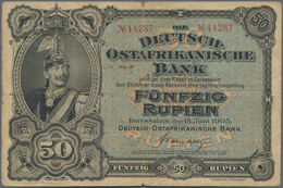 Deutschland - Kolonien: Deutsch Ostafrika 50 Rupien 1905 Ro. 902d, Gebraucht Mit Mehreren Falten, Mi - Andere & Zonder Classificatie