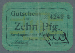 Deutschland - Kolonien: Deutsch Südwestafrika 10 Pfennig Swakopmunder Buchhandlung ND, Ro. 948b, KN - Autres & Non Classés