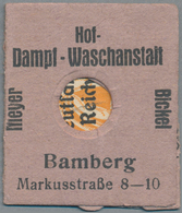 Deutschland - Briefmarkennotgeld: BAMBERG, Meyer / Bickel, Hof-Dampf-Waschanstalt, 10 Pf. Bayern Abs - Otros & Sin Clasificación