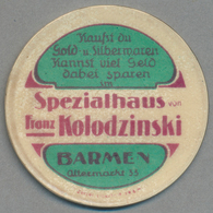 Deutschland - Briefmarkennotgeld: BARMEN, Franz Kolodzinski, Gold- Und Silberwaren, Elberfeld, 50 Pf - Otros & Sin Clasificación