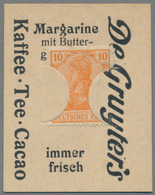 Deutschland - Briefmarkennotgeld: BERLIN, De Gruyter's, Kaffee-Tee-Cacao, 10 Pf. Germania Orange, Im - Sonstige & Ohne Zuordnung