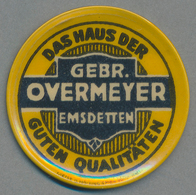 Deutschland - Briefmarkennotgeld: EMSDETTEN, Gebr. Obermeyer, 40 Pf. Ziffer, Zelluloidkapsel. - Autres & Non Classés