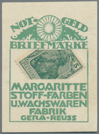 Deutschland - Briefmarkennotgeld: GERA, Margaritte, Stoff-Farben U. Wachswaren-Fabrik, Germania 5 Pf - Andere & Zonder Classificatie
