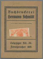 Deutschland - Briefmarkennotgeld: GERA, Hermann Schmidt, Buchdruckerei, Germania 2 X 7 1/2 Pf. Orang - Other & Unclassified