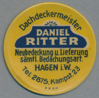 Deutschland - Briefmarkennotgeld: HAGEN, Daniel Ritter, Dachdeckermeister, 30 Pf. Ziffer, Zelluloidk - Autres & Non Classés