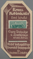 Deutschland - Briefmarkennotgeld: LEIPZIG, Reuss. Kohlenkontor Ernst Scheffel, Sachsenplatz 11, Germ - Andere & Zonder Classificatie