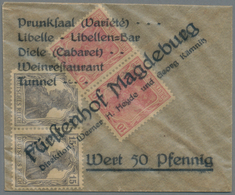 Deutschland - Briefmarkennotgeld: MAGDEBURG, Fürstenhof Magdeburg, 50 Pfennig, Pergamintütchen Mit A - Autres & Non Classés