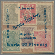 Deutschland - Briefmarkennotgeld: MAGDEBURG, Bruno Thiering, Motor- Und Fahrräder, 50 Pf., Pergamint - Autres & Non Classés