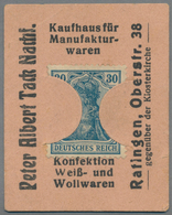 Deutschland - Briefmarkennotgeld: RATINGEN, Peter Albert Tack Nachf., Manufakturwaren, Germania 30 P - Other & Unclassified