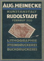 Deutschland - Briefmarkennotgeld: RUDOLSTADT, Aug. Heinecke Kunstanstalt, Germania 5 Pf. Braun, Schw - Otros & Sin Clasificación