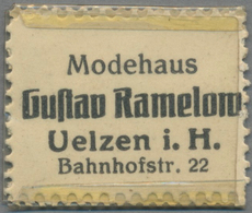 Deutschland - Briefmarkennotgeld: UELZEN, Gustav Ramelow, Modehaus, Germania 5 Pf. Braun In Kleiner - Sonstige & Ohne Zuordnung