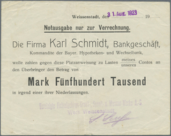 Deutschland - Notgeld - Bayern: Weissenstadt, Vereinigte Fichtelgebirgs-Granit-, Syenit- U. Marmor-W - [11] Local Banknote Issues