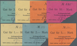 Deutschland - Notgeld - Bremen: Grohn, Actiengesellschaft Norddeutsche Steingutfabrik, 3, 4, 5, 10 M - [11] Local Banknote Issues