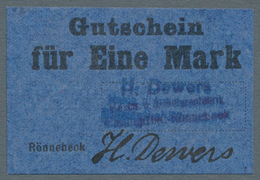 Deutschland - Notgeld - Bremen: Rönnebeck, H. Dewers, Masch. U. Armaturenfabrik, 1, 2, 3, 5 Mark (je - [11] Local Banknote Issues