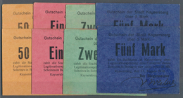 Deutschland - Notgeld - Elsass-Lothringen: Kaysersberg, Oberelsass, Stadt, Je 2 X 50 Pf., 1, 2, 5 Ma - Autres & Non Classés