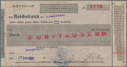 Deutschland - Notgeld - Saarland: Saarbrücken, Reichsbank, 5000 Mark, Eigenscheck, 27.9.1922, Ort, D - [ 8] Saarland