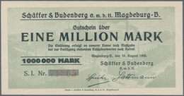 Deutschland - Notgeld - Sachsen-Anhalt: Magdeburg-Buckau, Schäffer & Budenberg, 1 Mio. Mark, 15.8.19 - [11] Local Banknote Issues