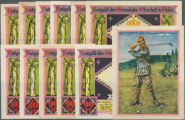 Deutschland - Notgeld - Thüringen: Oberhof, Gemeinde, Je 4 X 75, 80, 90 Pf., 1.4.1922, Golfserie, 3 - [11] Local Banknote Issues