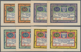 Deutschland - Notgeld - Westfalen: Hamm, Stadt, 8 X 50 Pf., Serie B, Weißes Papier Mit Weißem Breite - Otros & Sin Clasificación