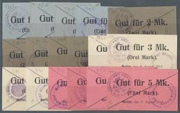 Deutschland - Notgeld - Westfalen: Herten, Amt, 1 (4), 2 (5), 3 (4), 5 (4) Mark, 6.8.1914, Kartons M - Sonstige & Ohne Zuordnung