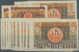 Deutschland - Notgeld - Westfalen: Wiedenbrück, Stadt, 25, 50 Pf., 6 X 1, 6 X 2, 6 X 5 Mark, 1.7.192 - Sonstige & Ohne Zuordnung