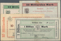 Deutschland - Notgeld - Württemberg: Dornstetten, Darlehenskassenverein, 10, 20, 50 Mrd. Mark, 27.10 - [11] Local Banknote Issues