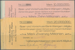 Deutschland - Notgeld - Württemberg: Dürren, Vereinigte Käsereien Des Württ. Allgäus, 20 Mio. Mark, - [11] Local Banknote Issues