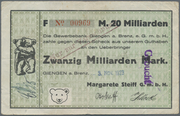 Deutschland - Notgeld - Württemberg: Giengen, Margarete Steiff G.m.b.H., 20 Mrd. Mark, 3.11.1923, Er - [11] Emissions Locales