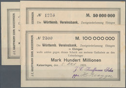 Deutschland - Notgeld - Württemberg: Kaiseringen, J. C. Kauffmann Sohn, 50 Mio. Mark, 6.10.1923, 13. - [11] Lokale Uitgaven