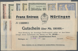 Deutschland - Notgeld - Württemberg: Nürtingen, Stadt, 50 Pf.(2, KN Rot Und Schwarz, 1918 Bzw. 1920) - [11] Emisiones Locales