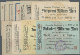 Deutschland - Notgeld - Württemberg: Vaihingen A. D. Fildern, Gemeinde, Vollständige Serie Von 9 Sch - [11] Local Banknote Issues