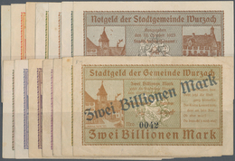 Deutschland - Notgeld - Württemberg: Wurzach, Stadtgemeinde, 20, 50, 100, 200, 500 Mio., 1, 5, 10, 2 - [11] Local Banknote Issues