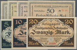 Deutschland - Notgeld - Württemberg: Zuffenhausen, Stadt, 5, 10, 20 Mark, 15.11.1918, Erh. I; 5, 10, - Lokale Ausgaben