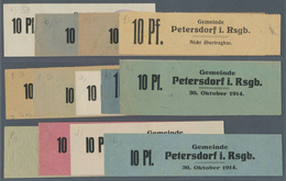 Deutschland - Notgeld - Ehemalige Ostgebiete: Petersdorf, Schlesien, Gemeindevorstand, 14 X 10 Pf., - Andere & Zonder Classificatie