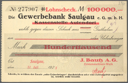 Deutschland - Notgeld - Württemberg: Saulgau, Amtskörperschaft, ½, 1, 5, 10, 20, 50 Mio., 5, 10, 50, - [11] Local Banknote Issues