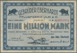 Deutschland - Notgeld - Württemberg: Ulm, Stadt, 5, 10, 20 Mark, 22.10.1918, 500 Mark, 10.10.1922, 5 - [11] Local Banknote Issues