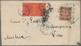 China: 1897, ICP 20 C. Tied Large Dollar "PEKING 9 APR 98" To Cover In Combination W. Hong Kong QV 1 - Sonstige & Ohne Zuordnung