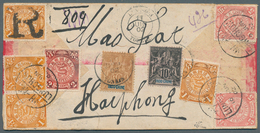 China: 1902. Registered Imperial Chinese Post Red Band Envelope Addressed To Haiphong Bearing Chines - Sonstige & Ohne Zuordnung