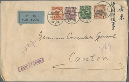 China: 1923/36, Four Inland Air Mail Covers To German Consulate General At Canton Inc. Two $1.88 Rat - Sonstige & Ohne Zuordnung