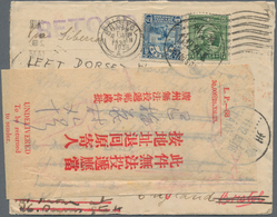 China: 1936, 15c. Blue And 5c. Green On Cover From "Motel Village Tungshan" Via Canton 11.12.1935 To - Sonstige & Ohne Zuordnung