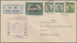 China: 1931, FFC Canton-Wuchow, Boxed Violet Cachet "KWANGTUNG/AIRMAILS" With 19 C. Franking Tied "C - Sonstige & Ohne Zuordnung