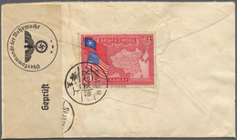 China: 1939. Registered Envelope Addressed To London Bearing China SG 504, $1, Carmine Tied By Shang - Sonstige & Ohne Zuordnung