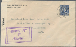 China: 1939. Envelope Addressed To Batavia, Java Bearing China SG 472, 25c Blue Tied By Chefoo Date - Sonstige & Ohne Zuordnung