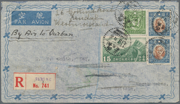 China: 1941. Air Mail Envelope Addressed To Wales Bearing SG 422, 15c Blue-green, SG 469, 10c Green - Sonstige & Ohne Zuordnung